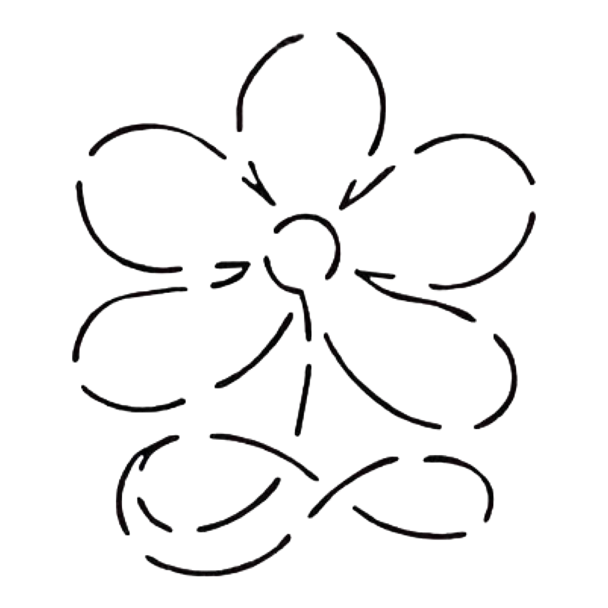 Quilt Stencil Scrolling Daisy for precise cutting, marking and patchwork