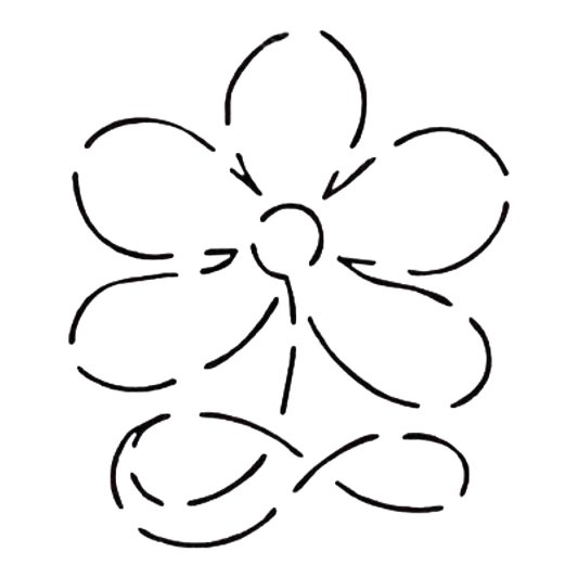 Quilt Stencil Scrolling Daisy for precise cutting, marking and patchwork