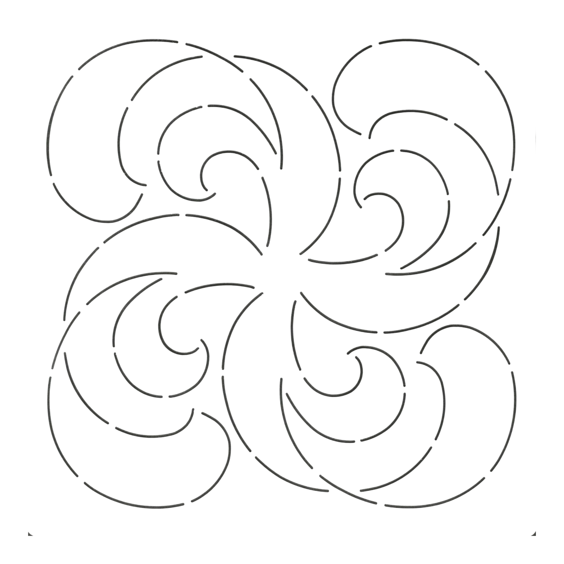 Quilt Stencil Wondrous Waves for precise cutting, marking and patchwork