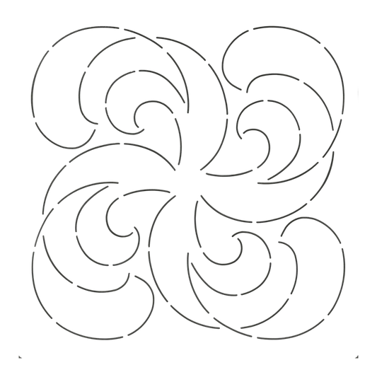 Quilt Stencil Wondrous Waves for precise cutting, marking and patchwork