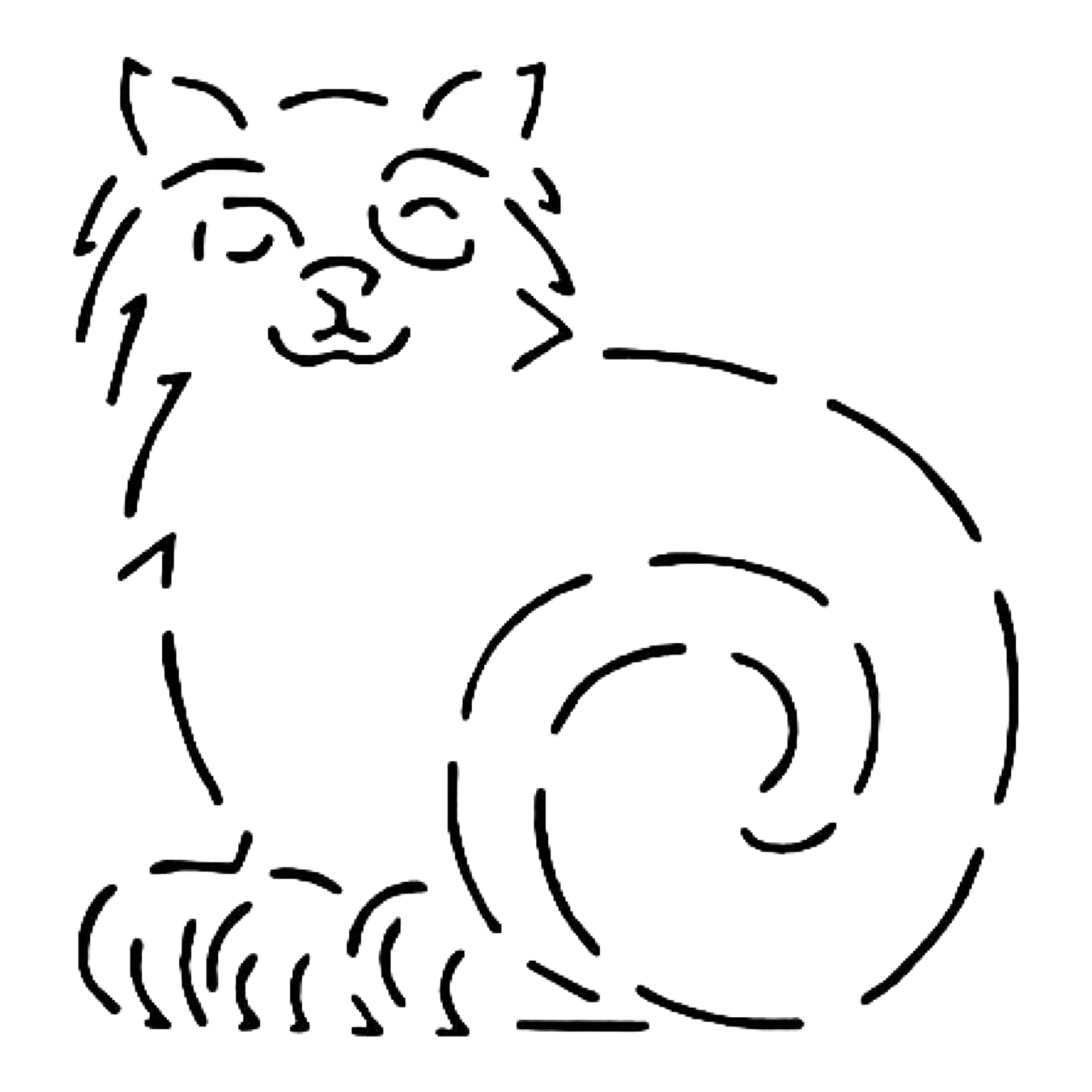 Quilt Stencil TWO LINE FELINE for precise cutting, marking and patchwork