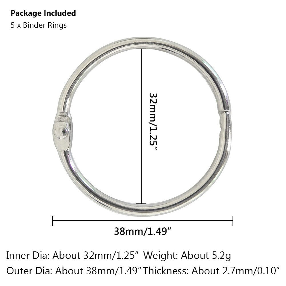 Ring Hinged Metal 38 mm for bag making and sewing projects