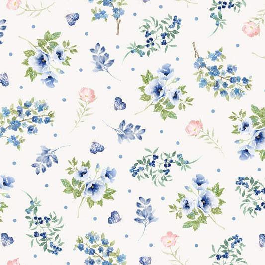 Indigo Petals - Floral Toss sewing and quilting product