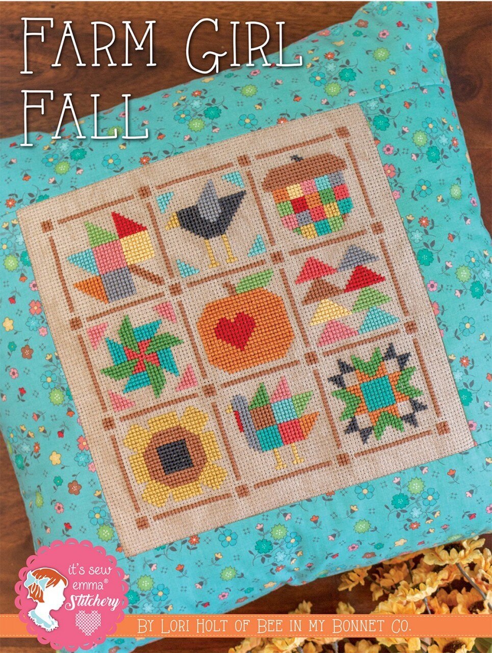 Lori Holt - Farm Girl Fall Cross Stitch Pattern ONLY , quilting and craft projects