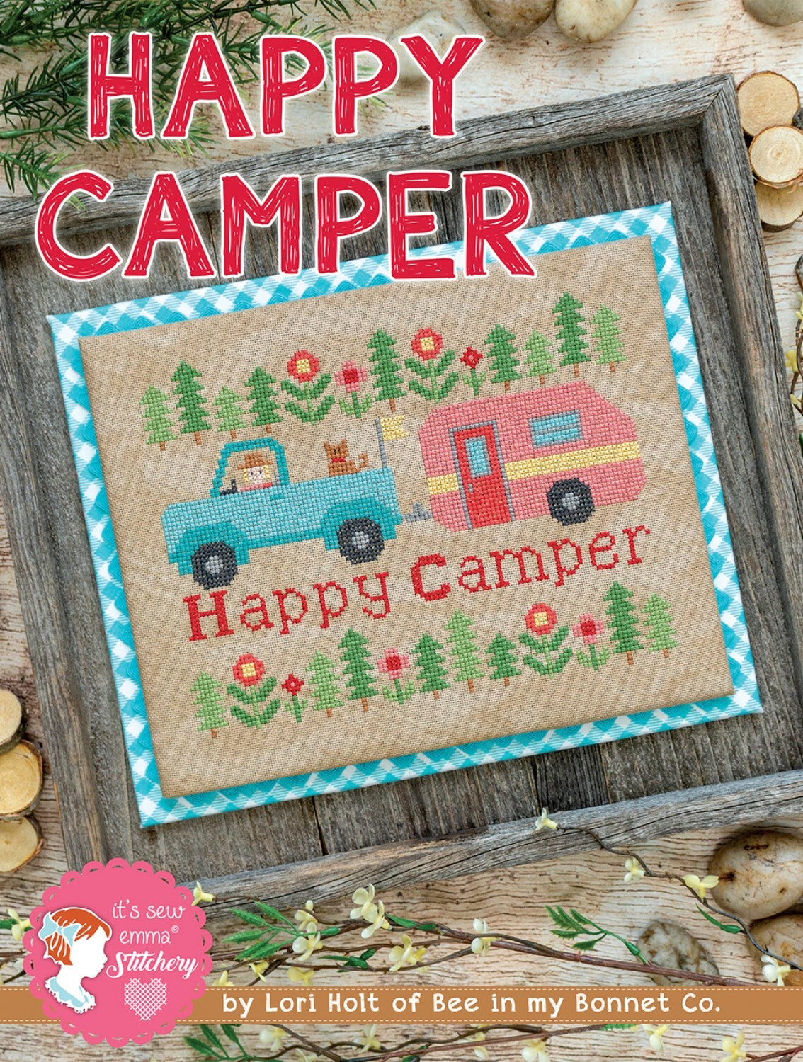 Lori Holt Happy Camper Cross Stitch Pattern , quilting and craft projects