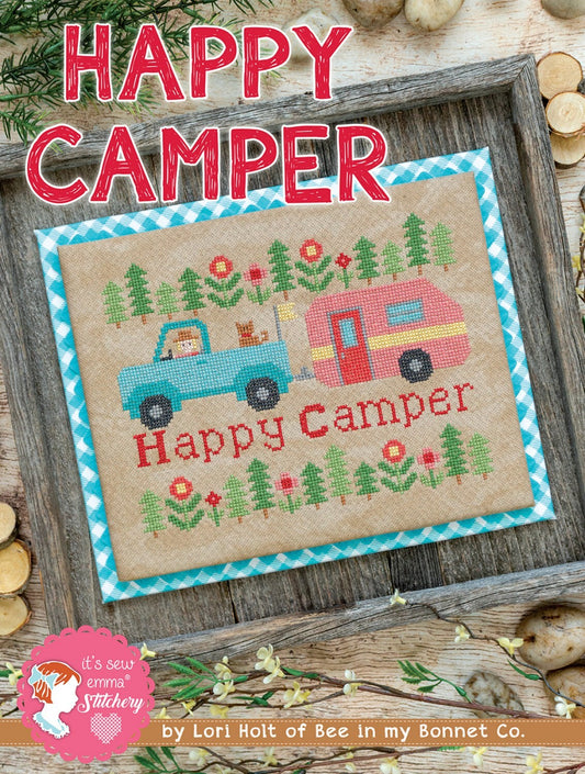 Lori Holt Happy Camper Cross Stitch Pattern , quilting and craft projects