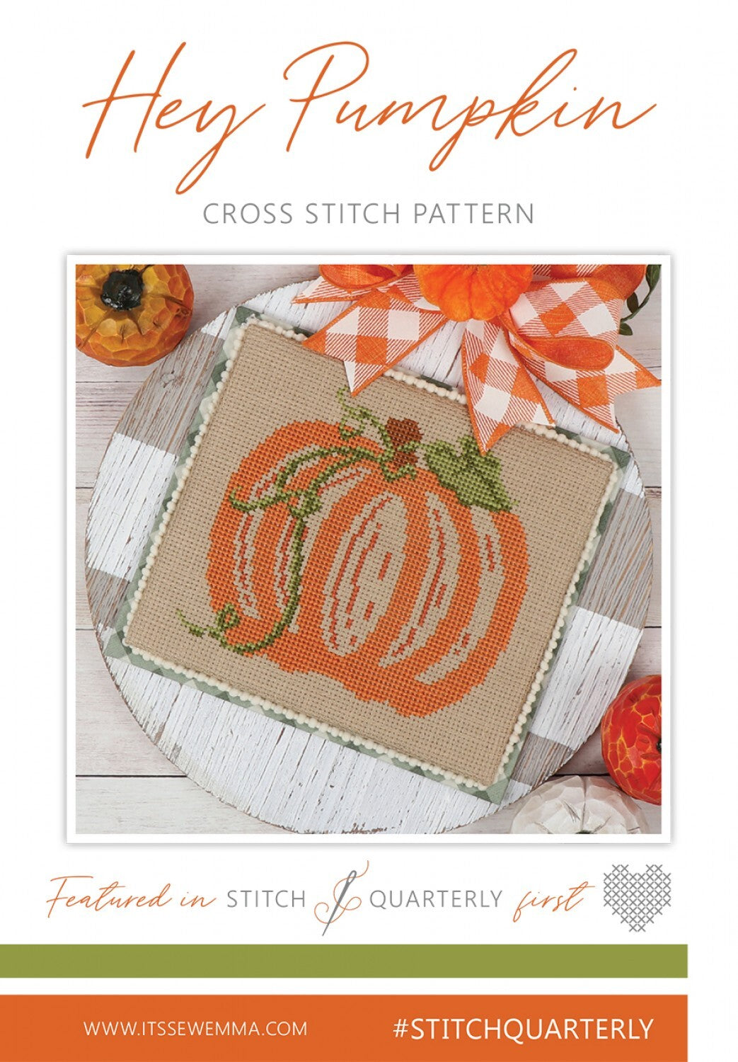 Hey Pumpkin Cross Stitch Pattern - It's Sew Emma , quilting and craft projects