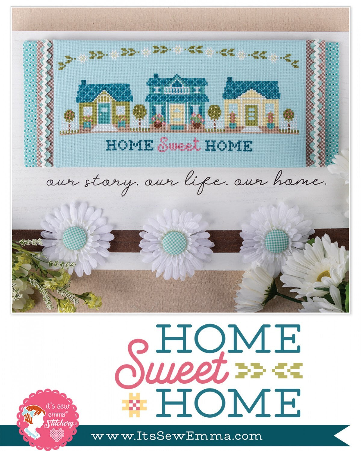 Home Sweet Home Cross Stitch Pattern , quilting and craft projects
