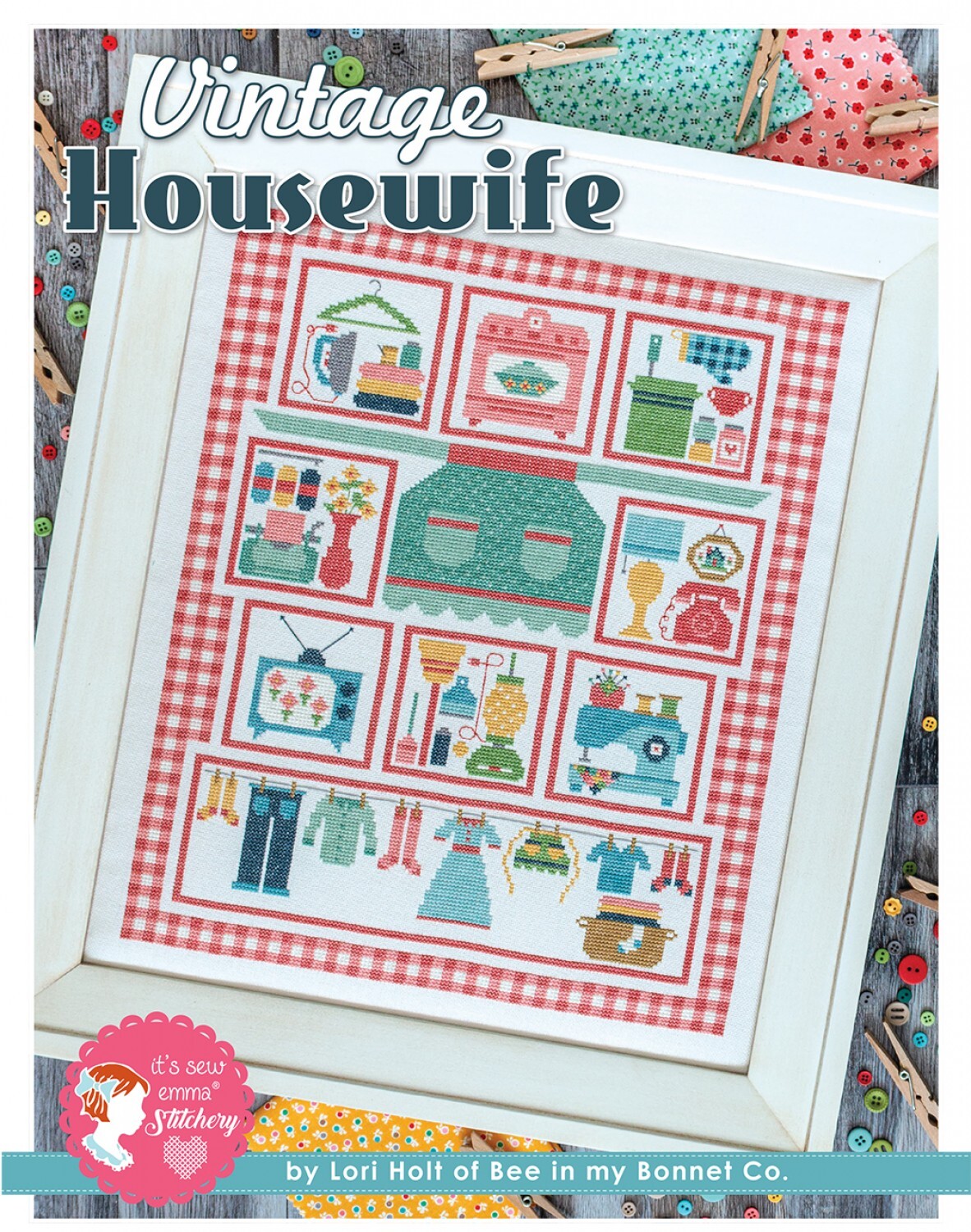 Lori Holt - Vintage Housewife Cross Stitch Pattern , quilting and craft projects