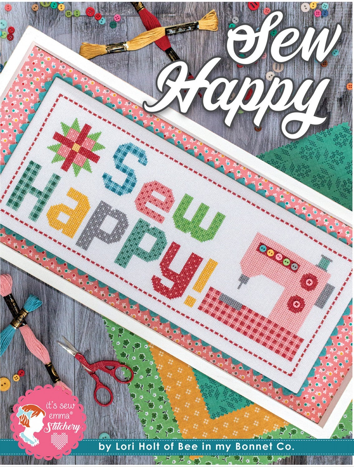 Lori Holt - Sew Happy Cross Stitch Pattern , quilting and craft projects