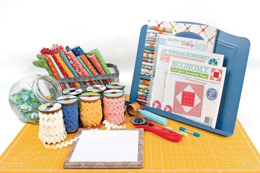 Denim Bee's Knees Book Stand by Lori Holt of Bee In My Bonnet Co , quilting and craft projects
