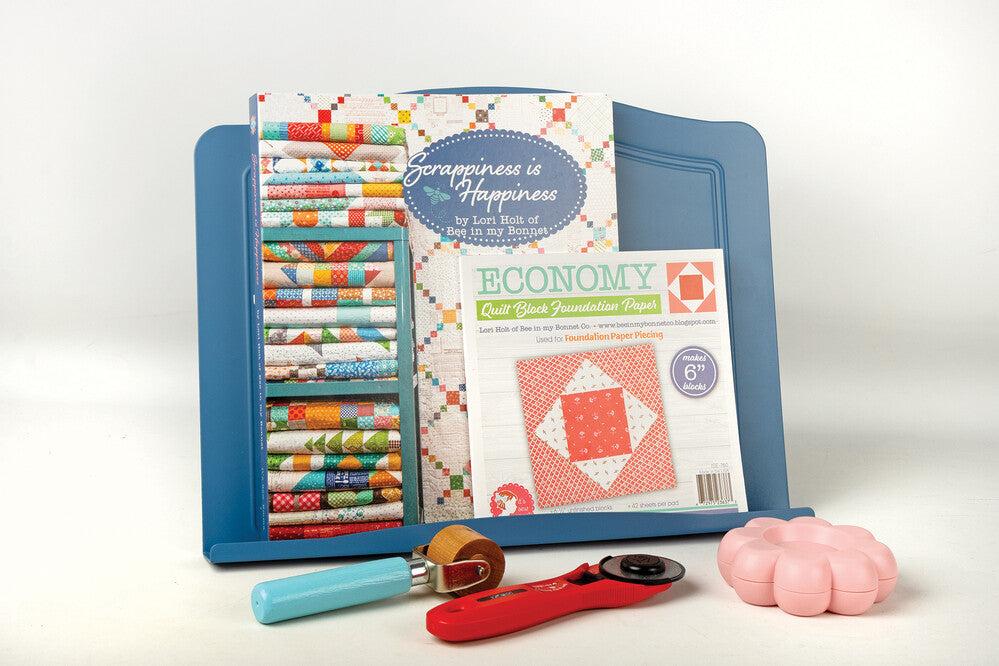 Denim Bee's Knees Book Stand by Lori Holt of Bee In My Bonnet Co , quilting and craft projects