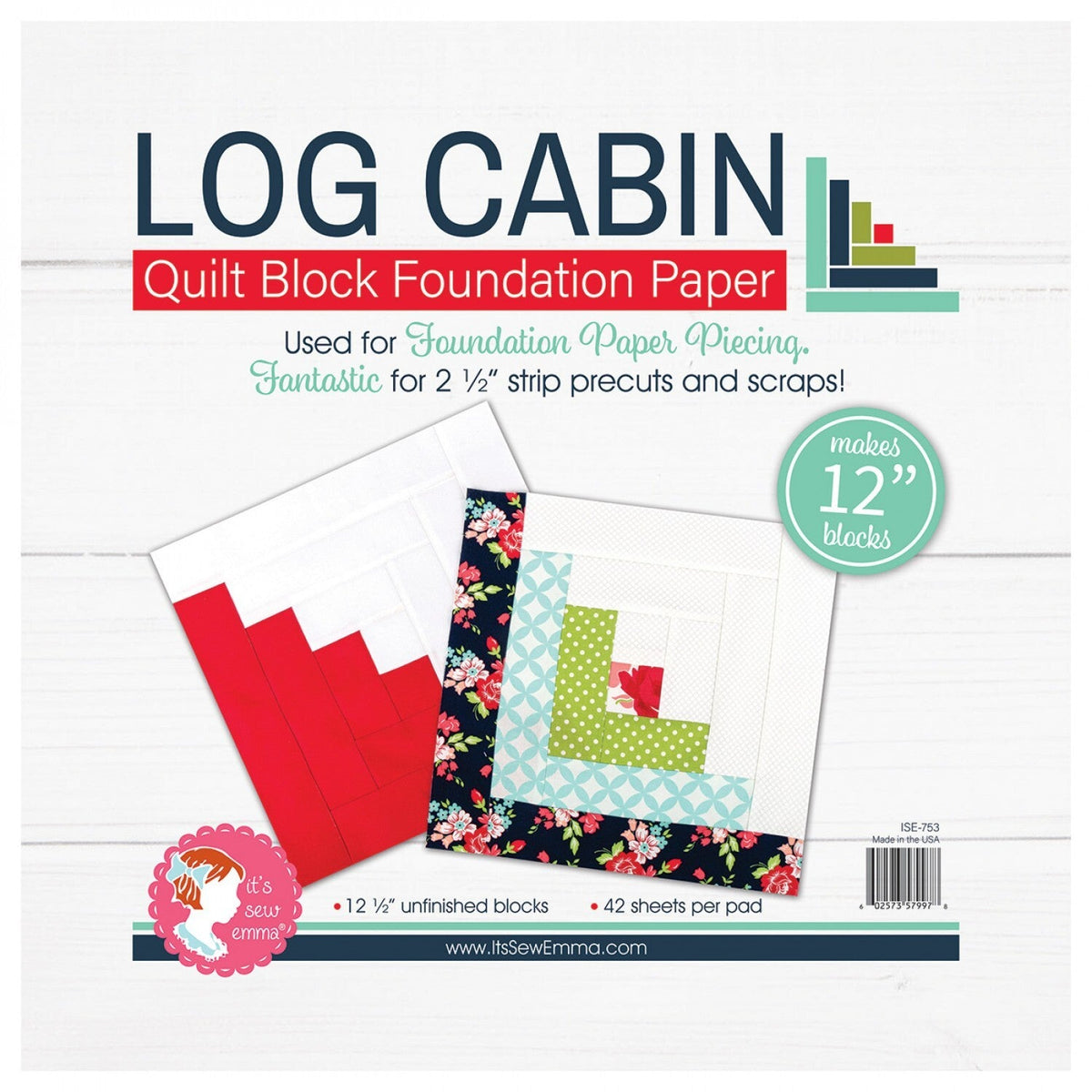 Foundation Paper Pad - Log Cabin 6 in Block