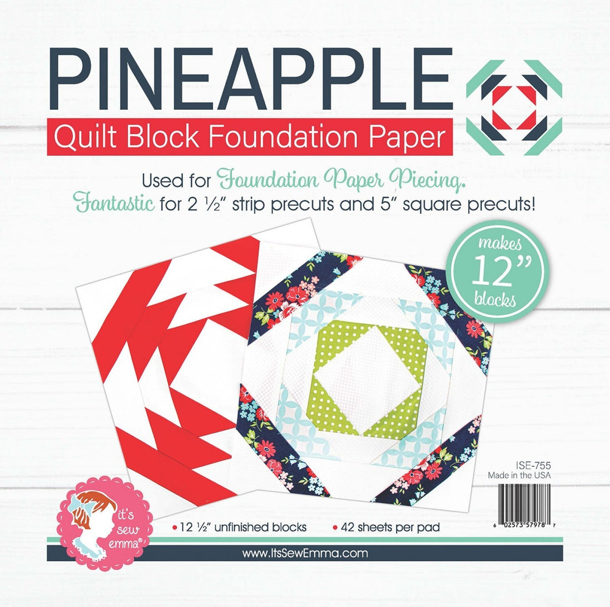 Foundation Paper Pad - Pineapple 6 in Block