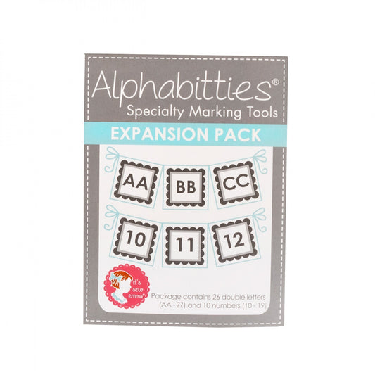 Alphabitties Grey Expansion Pack- It's Sew Emma sewing and quilting product