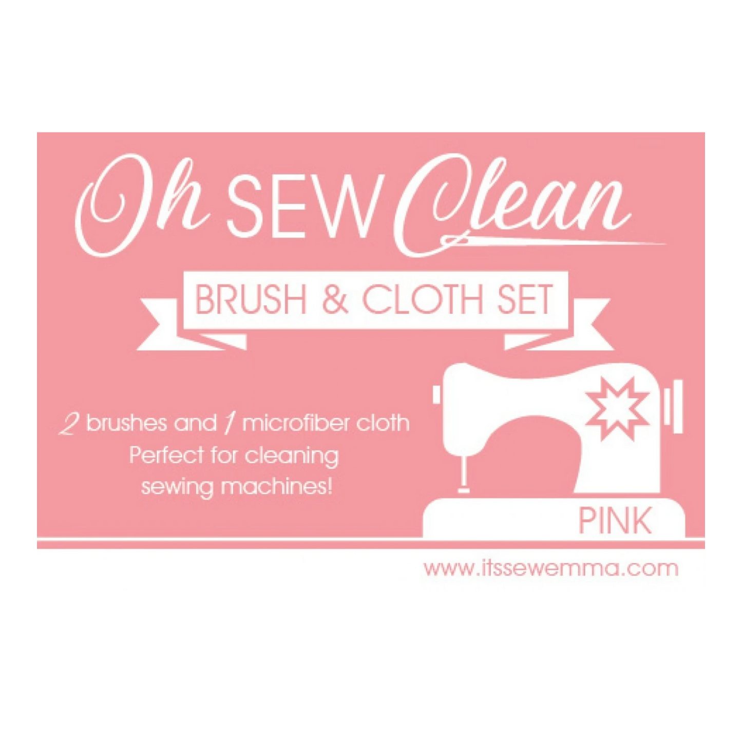 Oh Sew Clean Brush and Cloth Set MINT sewing and quilting product