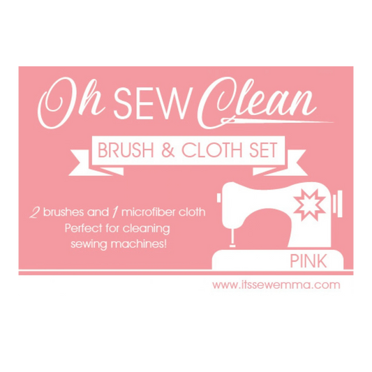 Oh Sew Clean Brush and Cloth Set PINK sewing and quilting product