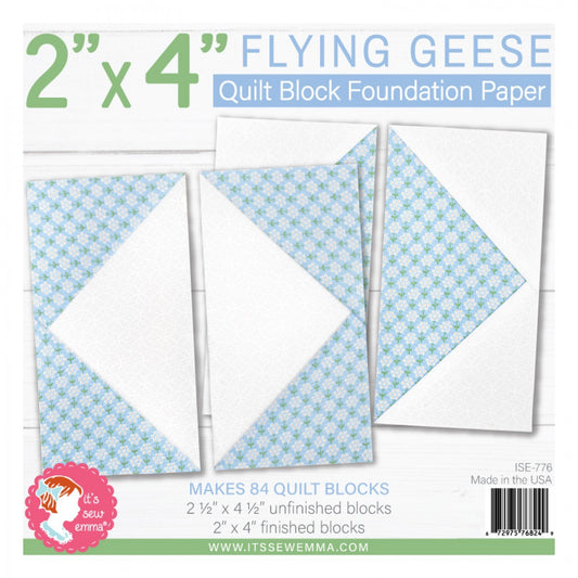 Foundation Paper - 51 mm x 102 mm Flying Geese Quilt Block Pad , pattern making and craft projects