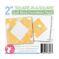 Foundation Paper - 102 mm Square in a Square Quilt Block Pad , pattern making and craft projects
