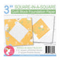 Foundation Paper - 76 mm Square in a Square Quilt Block Pad , pattern making and craft projects