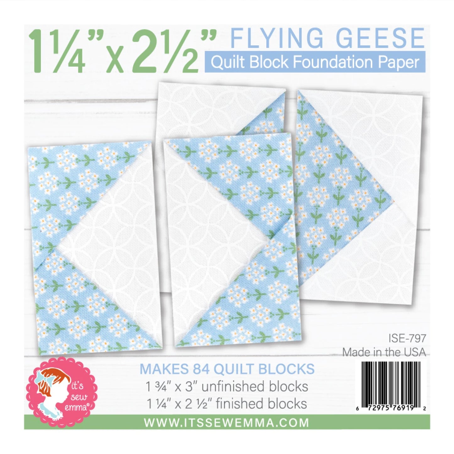 Foundation Paper - Flying Geese Quilt Block Pads