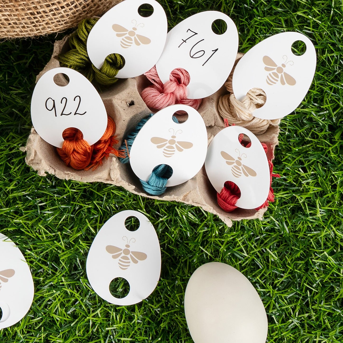 Farm Fresh Egg Floss Drops - Lori Holt for embroidery, stitching and decorative needlework