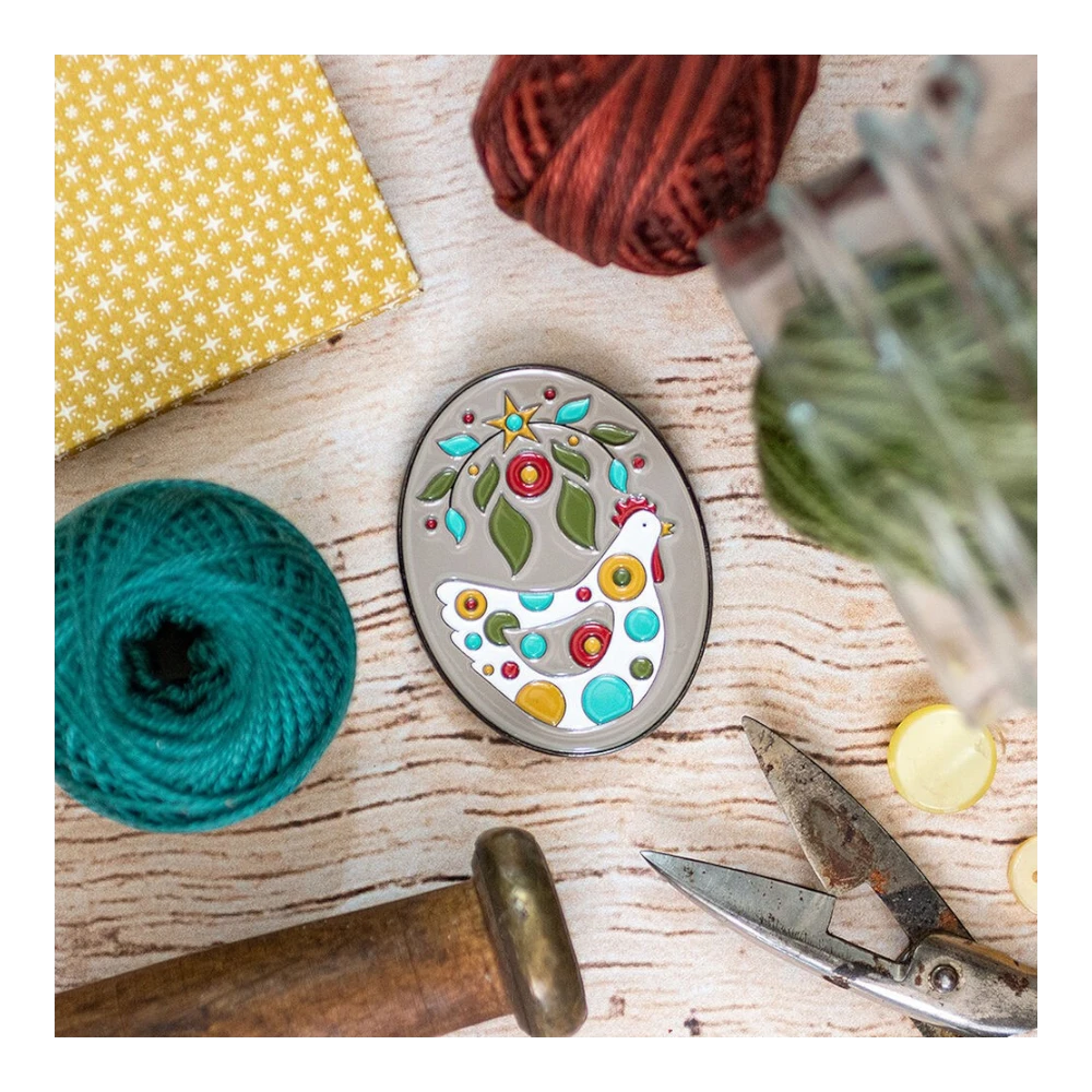 Henny Penny Enamel Minder , sewing and fabric marking