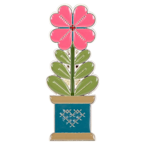 Quilty Flower Enamel Needle Minder