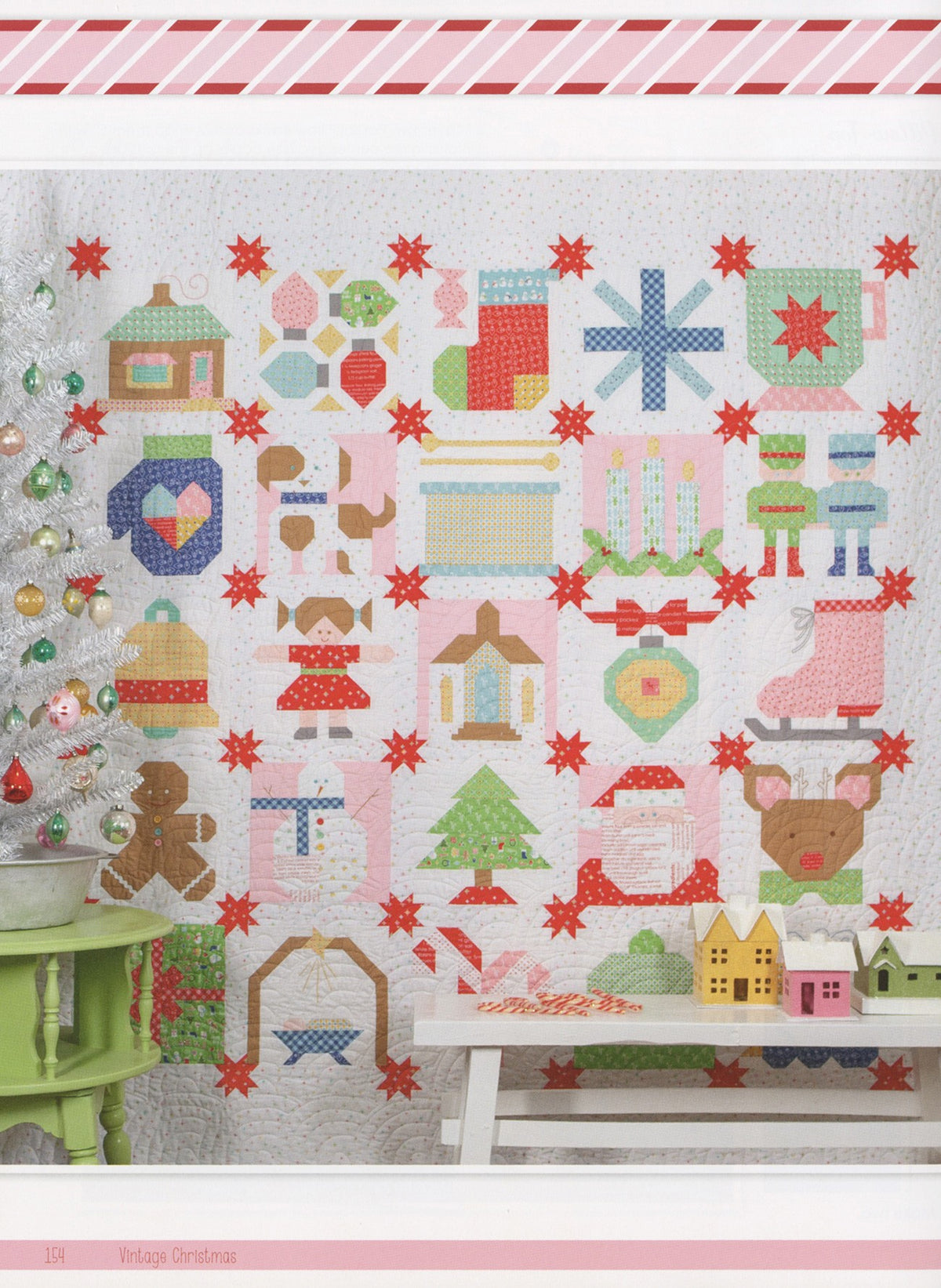 Vintage Christmas by Lori Holt – Christmas sampler quilt