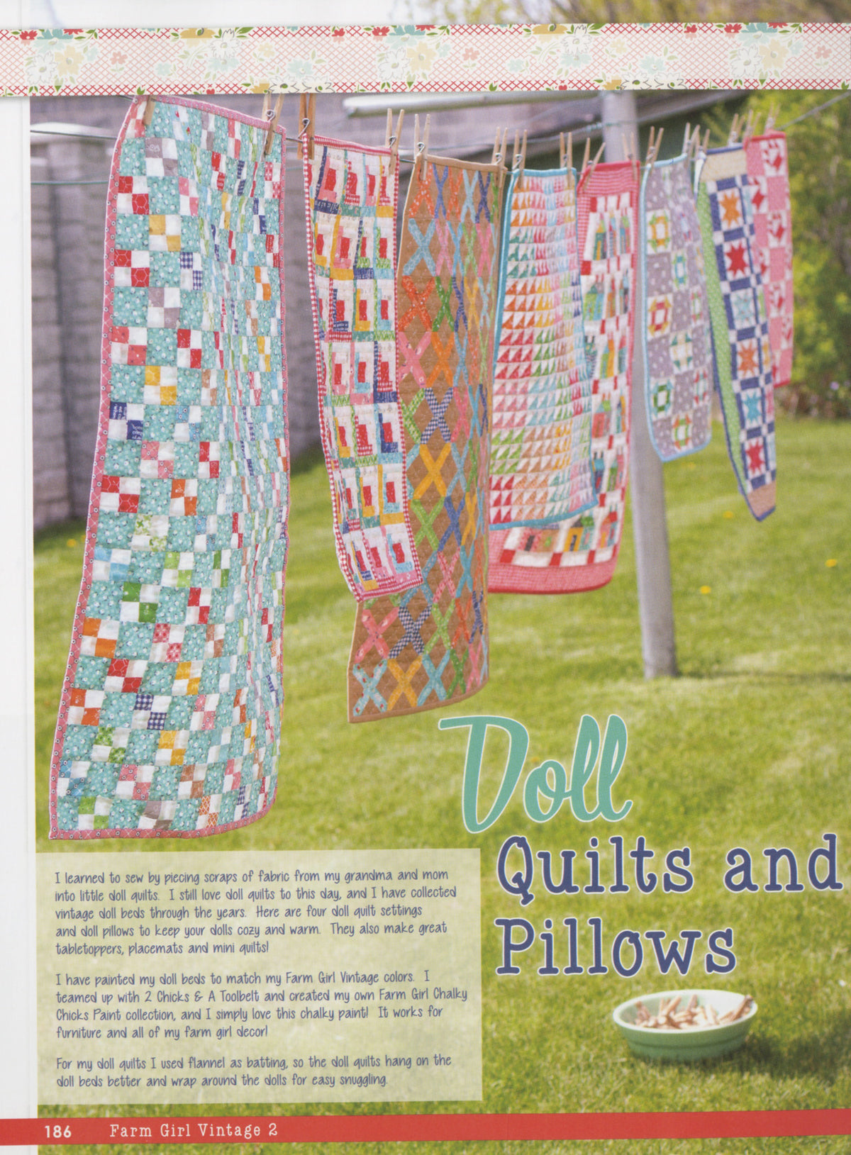 Farm Girl Vintage 2 by Lori Holt – Doll Quilts and Pillows project preview