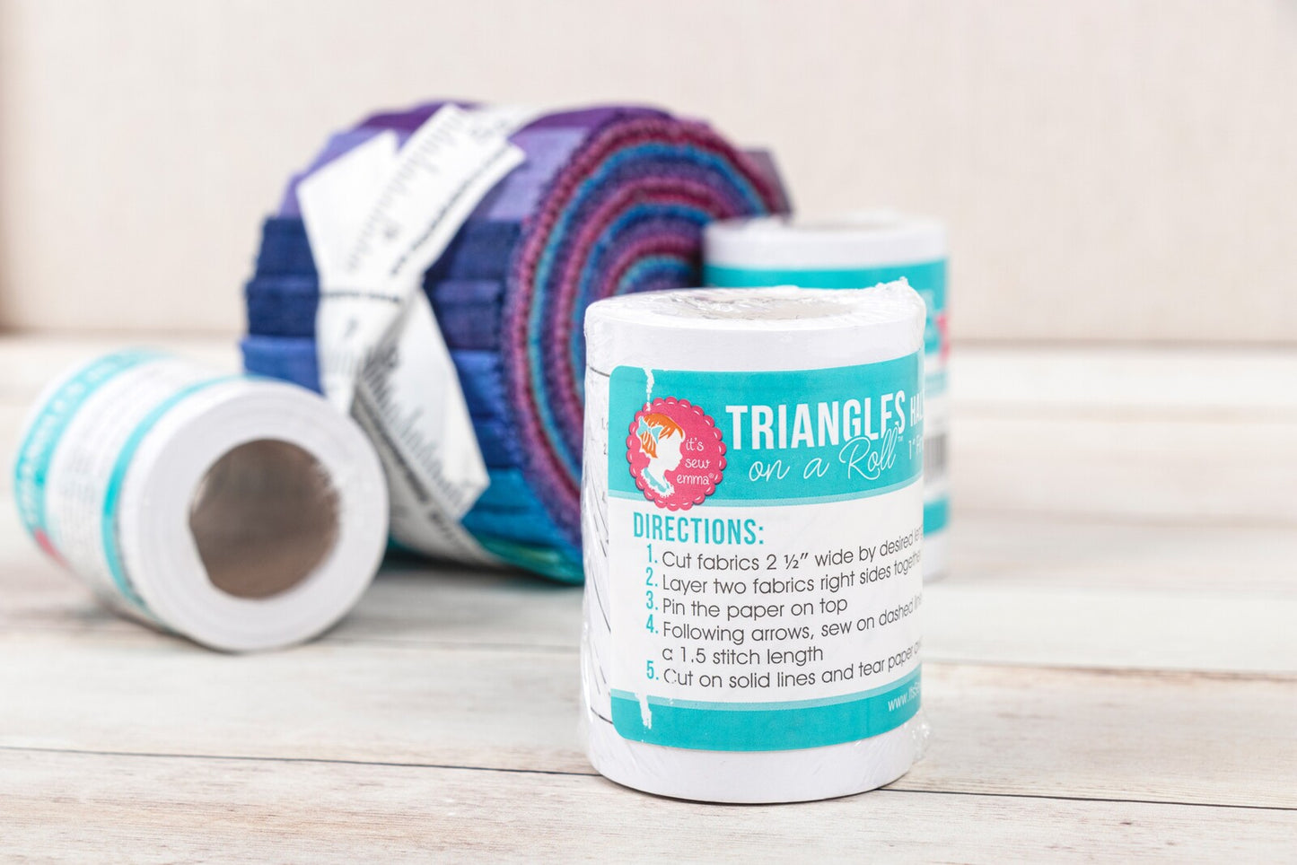 Triangles on a Roll 25 mm Half Square 50ft sewing and quilting product