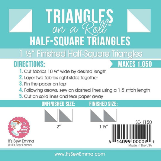 Triangles on a Roll 38 mm Half Square 50ft Roll sewing and quilting product