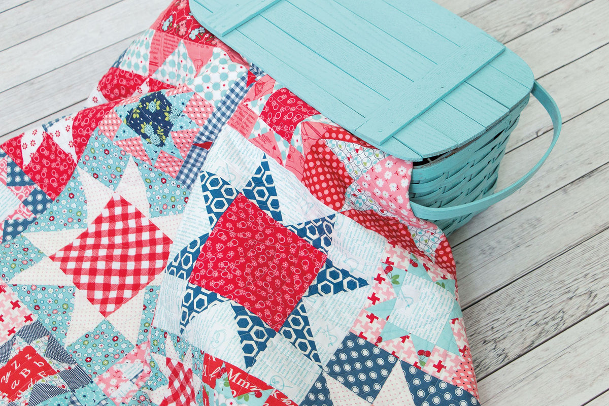 Farm Girl Vintage by Lori Holt – patchwork star quilt detail