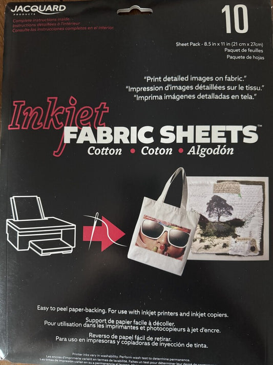 Jacquard Inkjet Printable Fabric Sheets for patchwork, quilting and sewing