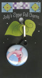 Zipper Charm - FLAMINGO for bag making and sewing projects