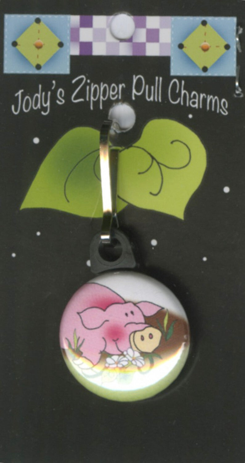 Zipper Charm - PIGGY for bag making and sewing projects