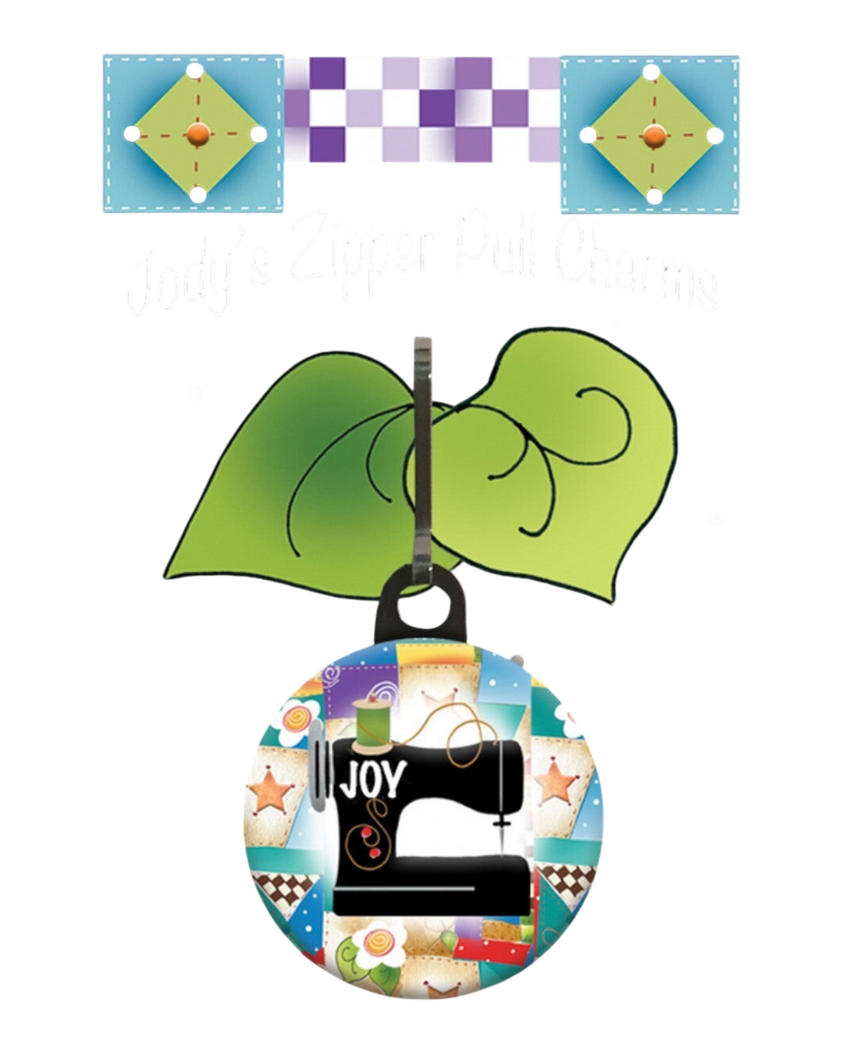 Zipper Charm - Sewing Machine