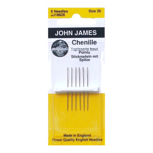 John James Blister Pack Chenille Needles Size 26