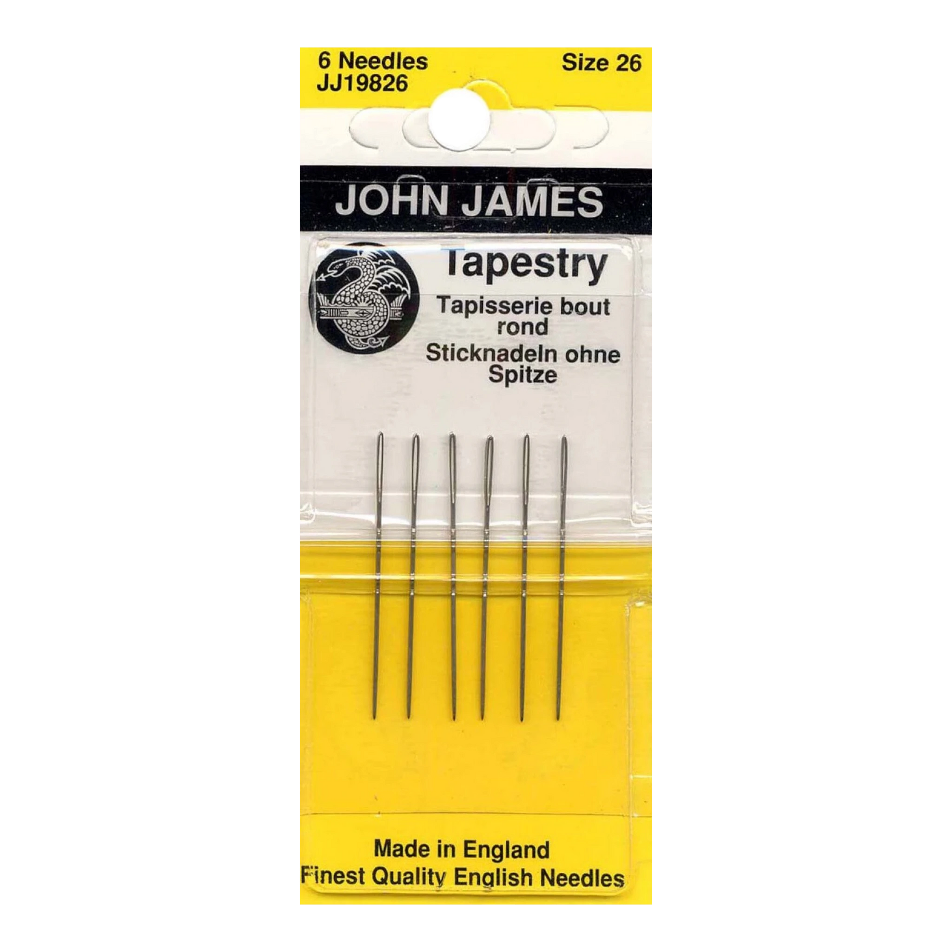 John James Tapestry Needles Size 26 , quilting and needlework