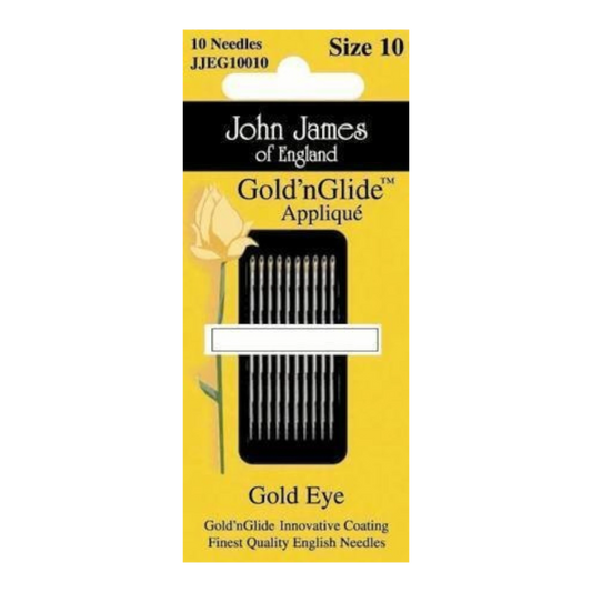 Gold n Glide Applique Hand Needles Size 10 , quilting and needlework