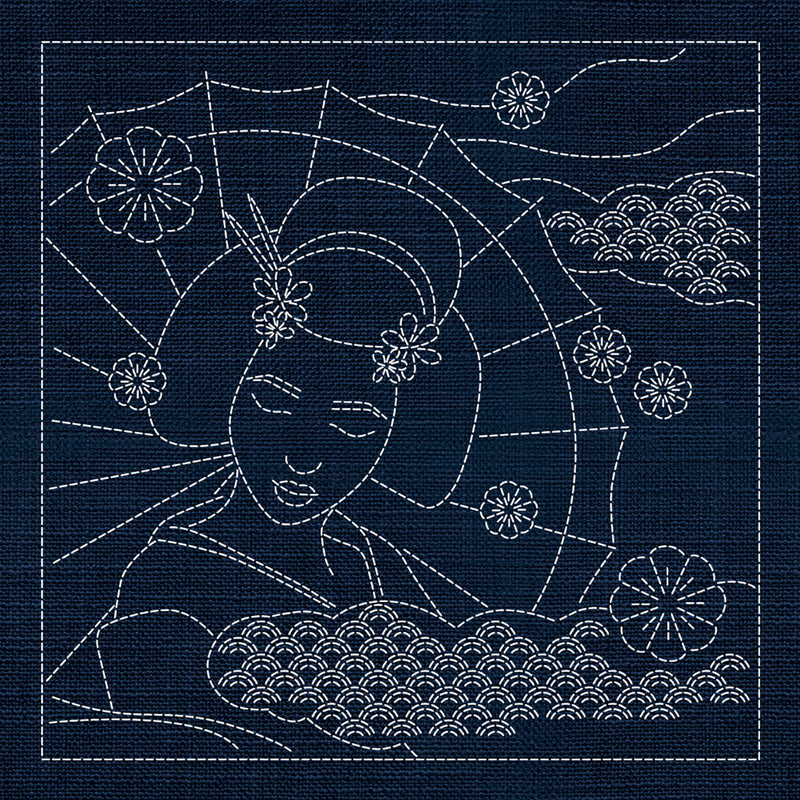 Sashiko Australia Geisha INDIGO , piecing and stitching