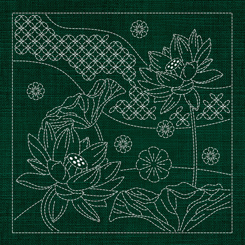 Sashiko Australia Japanese Flowers and Seven Treasures , piecing and stitching