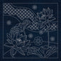 Sashiko Australia Japanese Flowers and Seven Treasures INDIGO , piecing and stitching