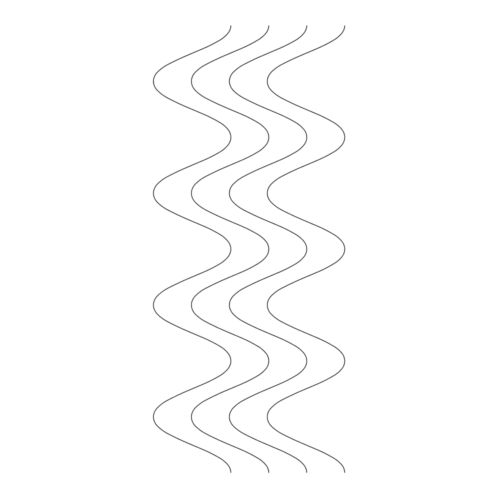 Waves Stencil 64 mm for precise cutting, marking and patchwork