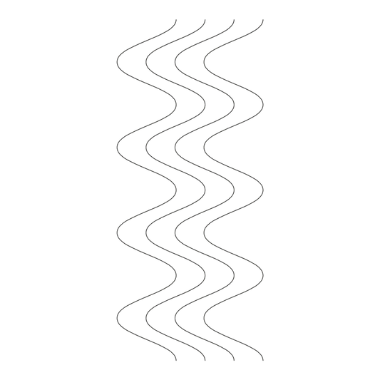 Waves Stencil 64 mm for precise cutting, marking and patchwork