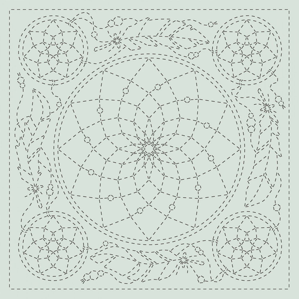 Sashiko Cloth Dreamcatcher , piecing and stitching