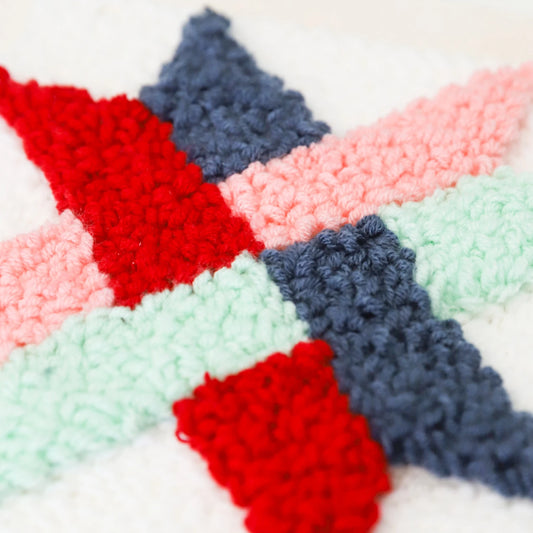 Woven Star Quilt Block Punch Needle Kit