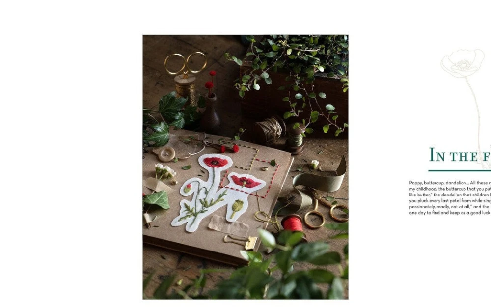 Embroidering Plants and Flowers for Beginners Book for bag making and sewing projects