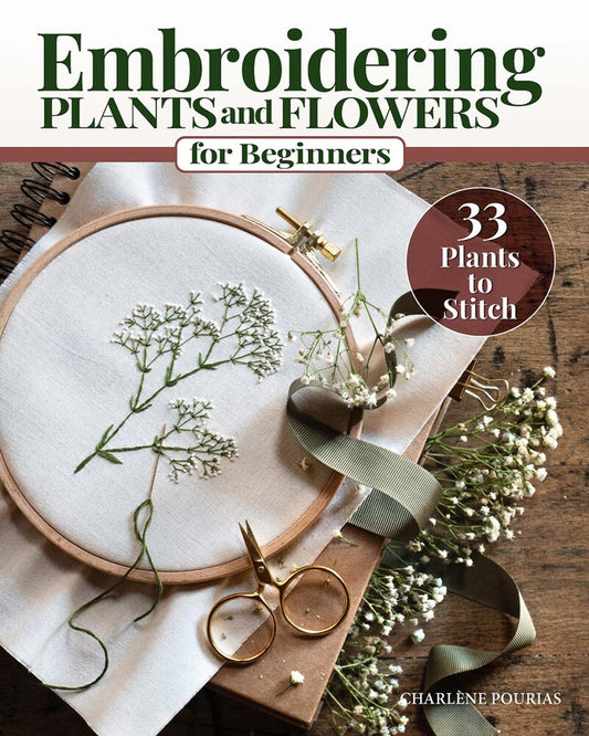 Embroidering Plants and Flowers for Beginners Book for bag making and sewing projects