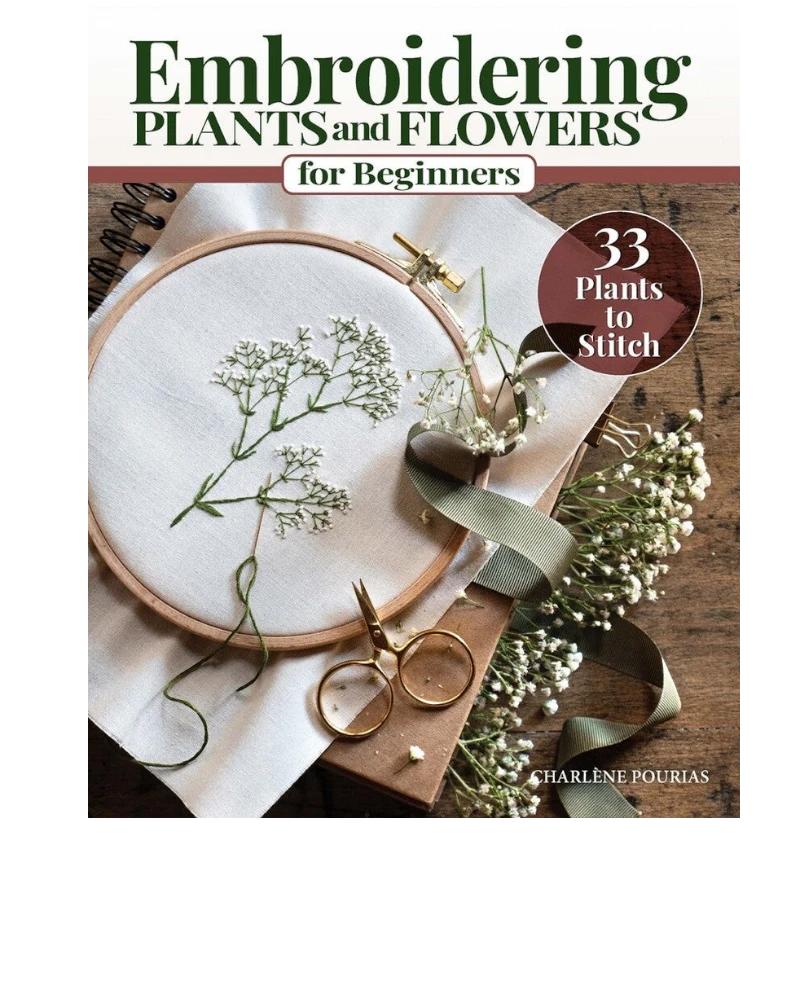 Embroidering Plants and Flowers for Beginners Book for bag making and sewing projects
